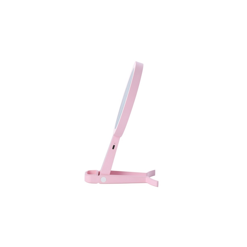 Immax 09102L - Specchio cosmetico dimmerabile LED+CCT SWEET LED/3W/5V rosa