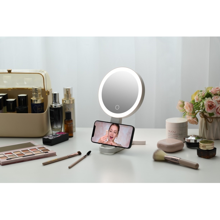 Immax 09103L - LED+CCT Specchio cosmetico dimmerabile SWEET LED/3W/5V bianco