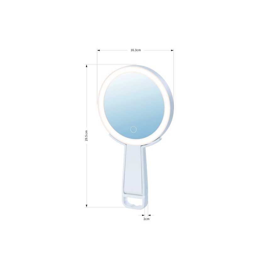 Immax 09103L - LED+CCT Specchio cosmetico dimmerabile SWEET LED/3W/5V bianco