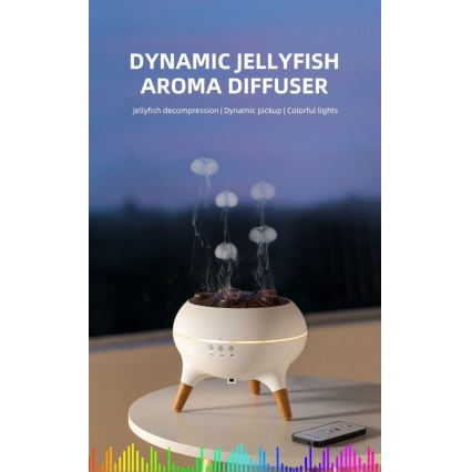 Immax 09104L - Diffusore di aromi e umidificatore d'aria JELLYFISH LED/11W/5V