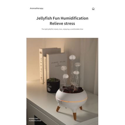 Immax 09104L - Diffusore di aromi e umidificatore d'aria JELLYFISH LED/11W/5V