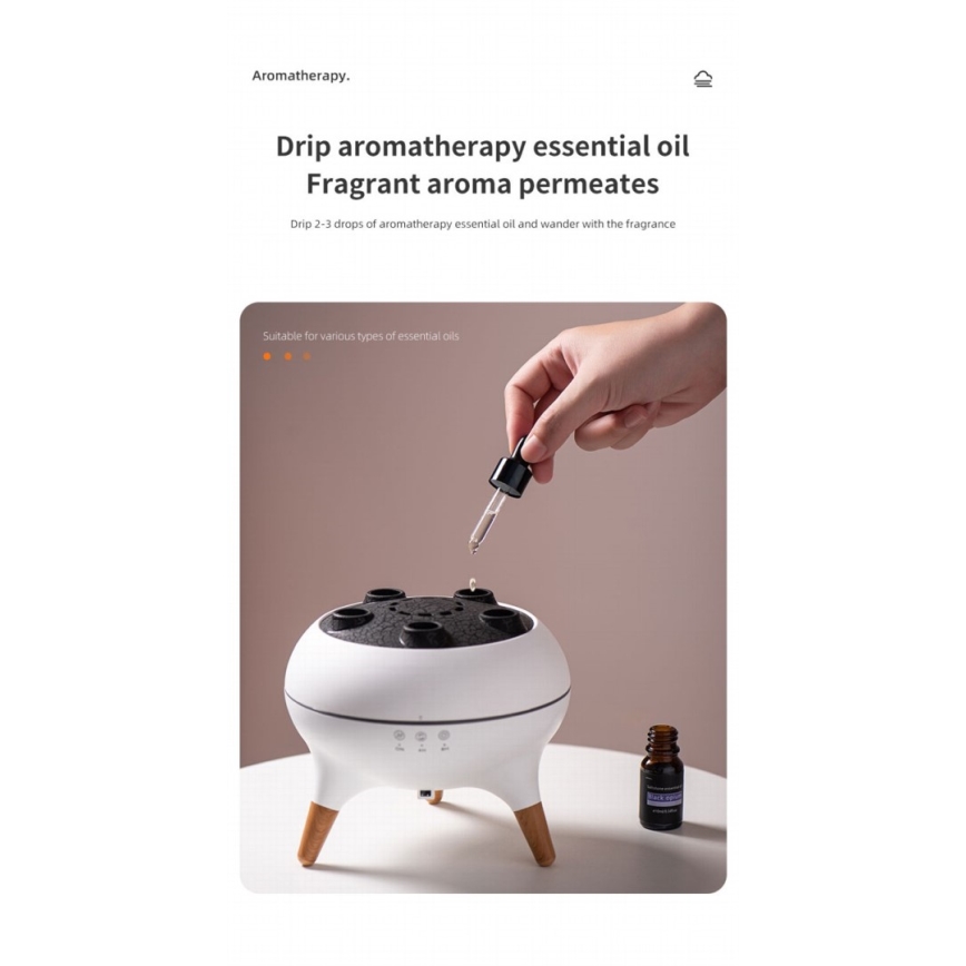 Immax 09104L - Diffusore di aromi e umidificatore d'aria JELLYFISH LED/11W/5V