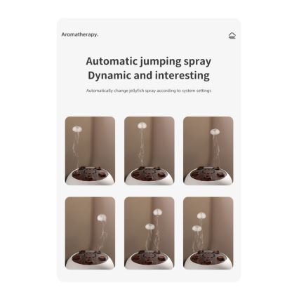 Immax 09104L - Diffusore di aromi e umidificatore d'aria JELLYFISH LED/11W/5V