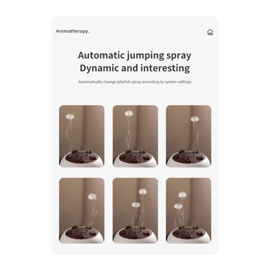 Immax 09104L - Diffusore di aromi e umidificatore d'aria JELLYFISH LED/11W/5V