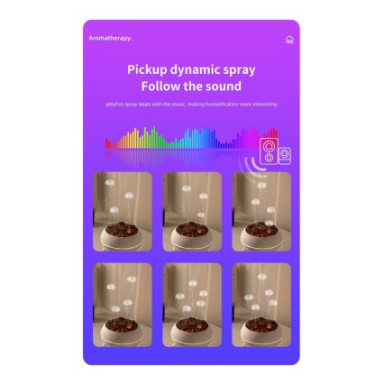 Immax 09104L - Diffusore di aromi e umidificatore d'aria JELLYFISH LED/11W/5V