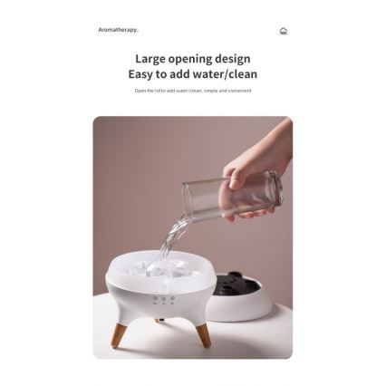 Immax 09104L - Diffusore di aromi e umidificatore d'aria JELLYFISH LED/11W/5V