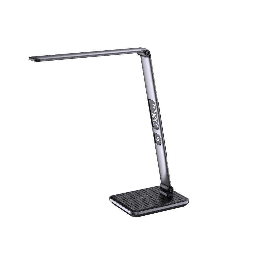 Lampada da tavolo dimmerabile a LED, 8,5 W/230 V, con ricarica wireless, argento