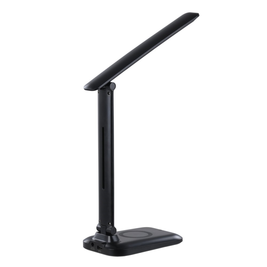 Lampada da tavolo LED dimmerabile con ricarica wireless Qi e porta USB LUMI LED/7W/230V, nero