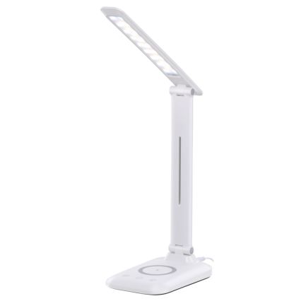Lampada da tavolo dimmerabile a LED con ricarica wireless QI e porta USB LUMI LED/7W/230V bianca