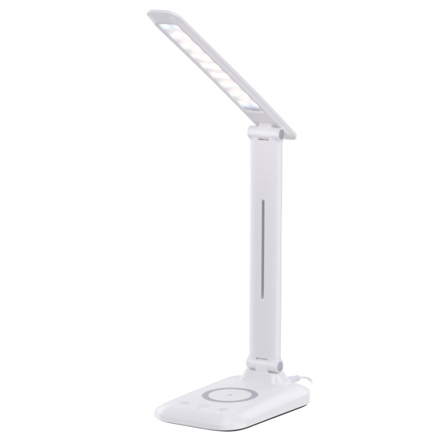 Lampada da tavolo dimmerabile a LED con ricarica wireless QI e porta USB LUMI LED/7W/230V bianca