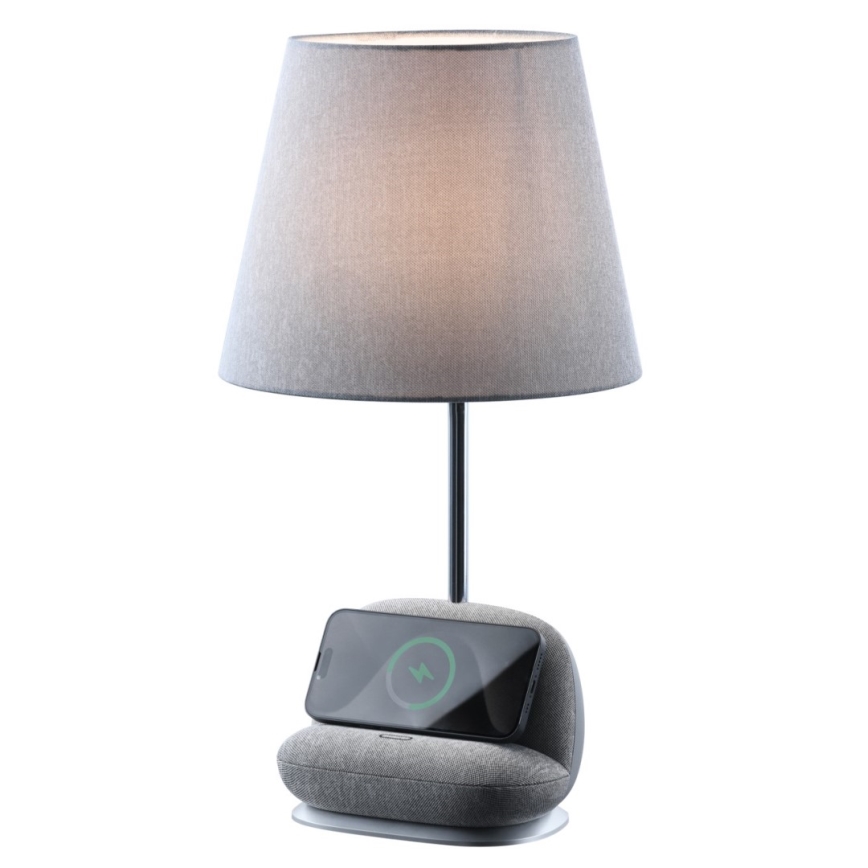 Lampada da tavolo dimmerabile a LED con ricarica wireless Qi SOFA LED/6W/230V, grigia