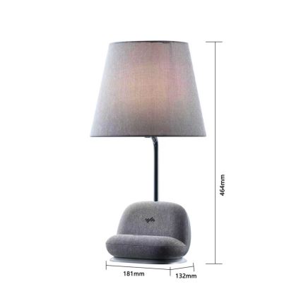 Lampada da tavolo dimmerabile a LED con ricarica wireless Qi SOFA LED/6W/230V, grigia