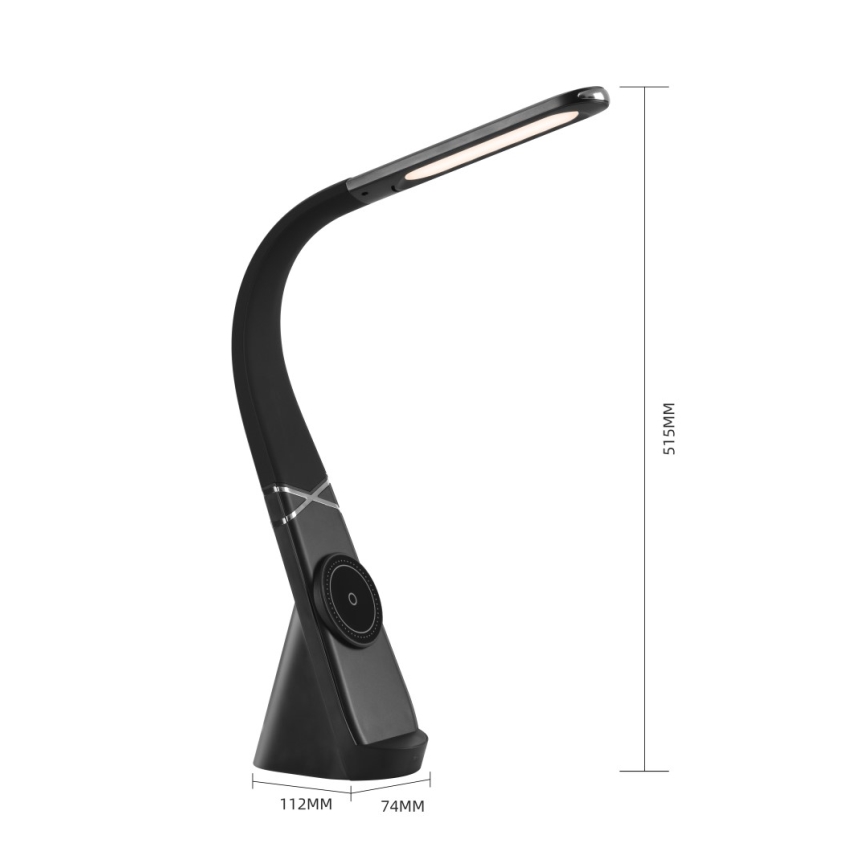 Lampada da tavolo LED dimmerabile con ricarica wireless MAGIC LED/5W/230V nera