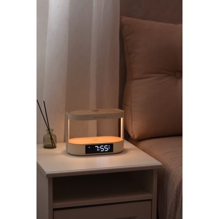 Lampada da tavolo dimmerabile a LED con sveglia e ricarica TRIPLE DOCK LED/1,5W/5V