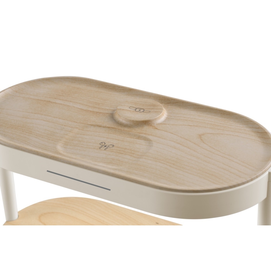 Lampada da tavolo dimmerabile a LED con sveglia e ricarica TRIPLE DOCK LED/1,5W/5V