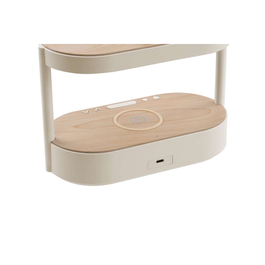 Lampada da tavolo dimmerabile a LED con sveglia e ricarica TRIPLE DOCK LED/1,5W/5V