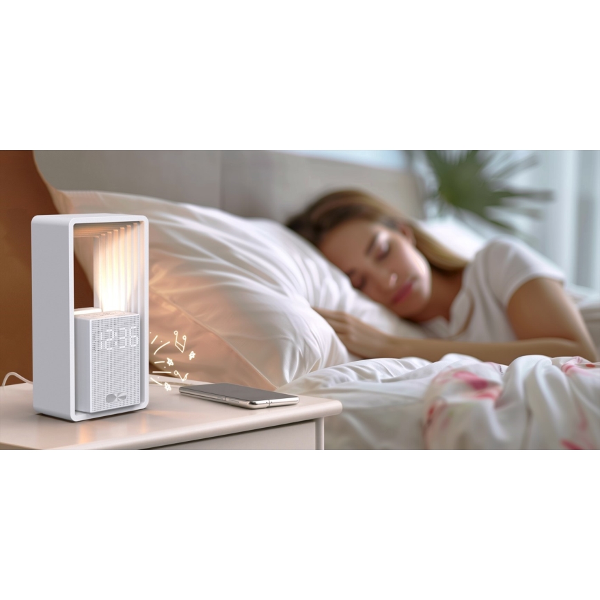 Lampada da tavolo LED con sveglia e ricarica CALM LED/3,5W/5V