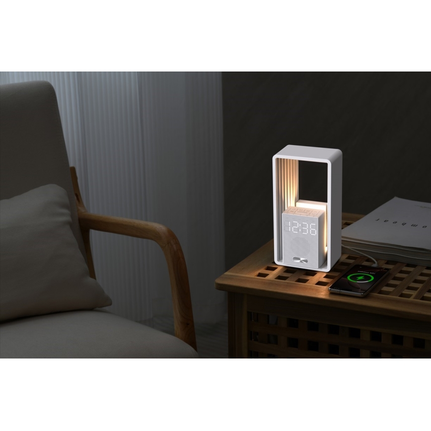 Lampada da tavolo LED con sveglia e ricarica CALM LED/3,5W/5V