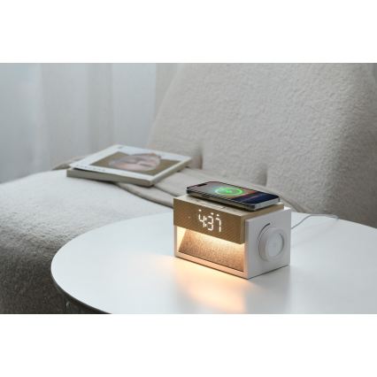 Lampada da tavolo LED con sveglia e funzione di ricarica CALM LED/1,2W/5V