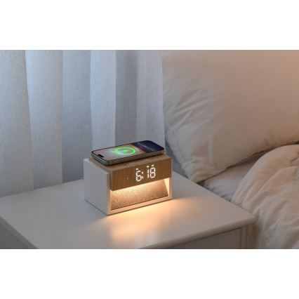 Lampada da tavolo LED con sveglia e funzione di ricarica CALM LED/1,2W/5V