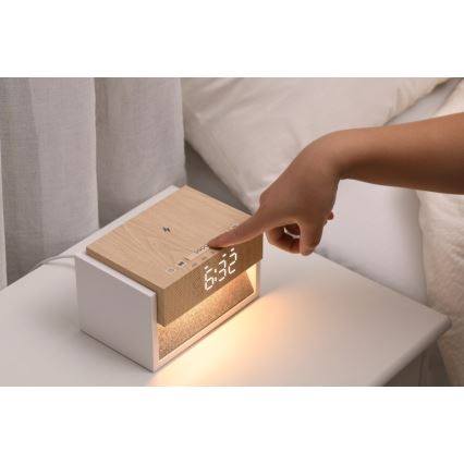 Lampada da tavolo LED con sveglia e funzione di ricarica CALM LED/1,2W/5V