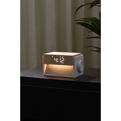 Lampada da tavolo LED con sveglia e funzione di ricarica CALM LED/1,2W/5V