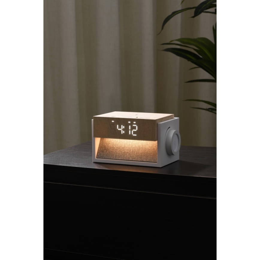 Lampada da tavolo LED con sveglia e funzione di ricarica CALM LED/1,2W/5V
