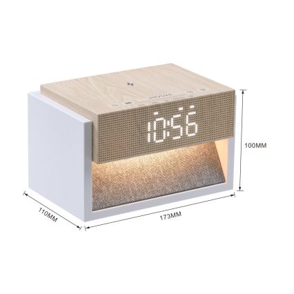 Lampada da tavolo LED con sveglia e funzione di ricarica CALM LED/1,2W/5V