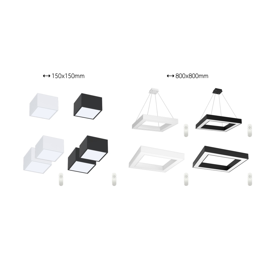 Immax NEO 07074-60 - Plafoniera LED dimmerabile CANTO LED/34W/230V nero Tuya + telecomando