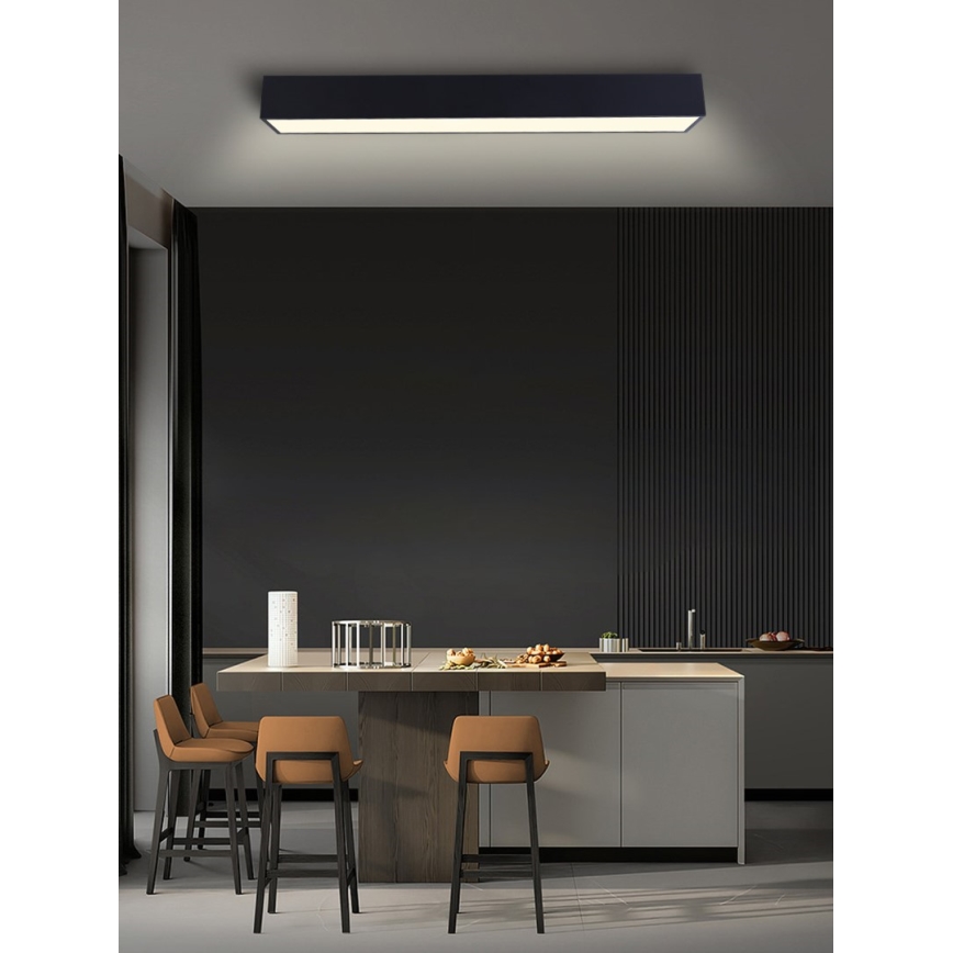 Immax NEO 07074-90 - Plafoniera LED dimmerabile CANTO LED/50W/230V nero Tuya + telecomando