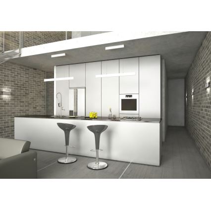 Immax NEO 07075L-LED Lampadario dimmerabile a sospensione LISTON bianco LED/18W/230V Tuya + telecomando