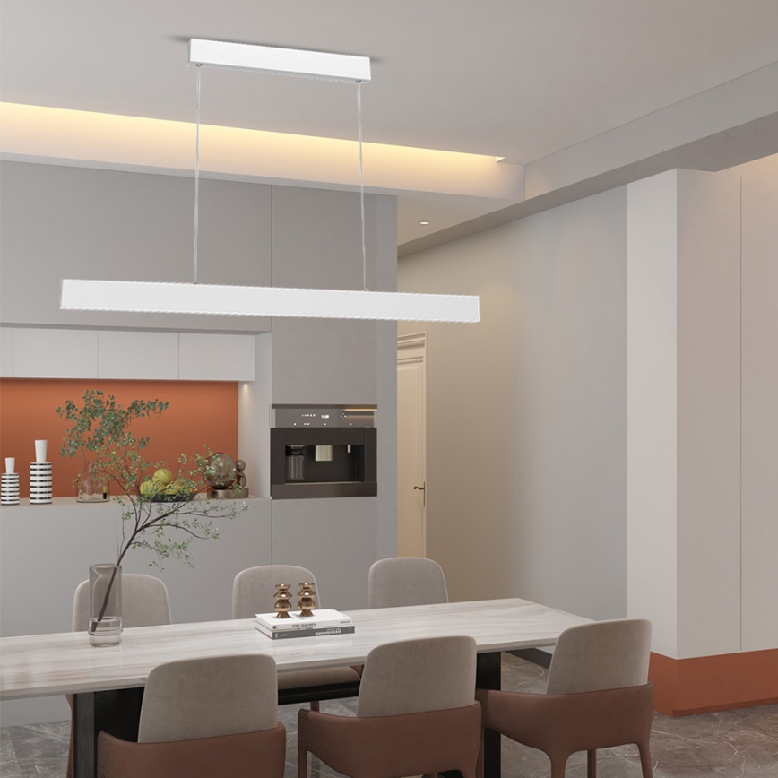 Immax NEO 07075L-LED Lampadario dimmerabile a sospensione LISTON bianco LED/18W/230V Tuya + telecomando