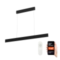 Immax NEO 07076L - Lampadario dimmerabile a LED su cavo nero LISTON LED/18W/230V Tuya + telecomando
