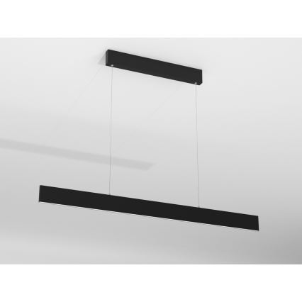 Immax NEO 07076L - Lampadario dimmerabile a LED su cavo nero LISTON LED/18W/230V Tuya + telecomando
