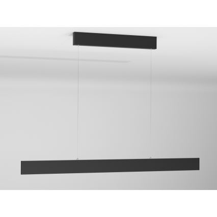 Immax NEO 07076L - Lampadario dimmerabile a LED su cavo nero LISTON LED/18W/230V Tuya + telecomando