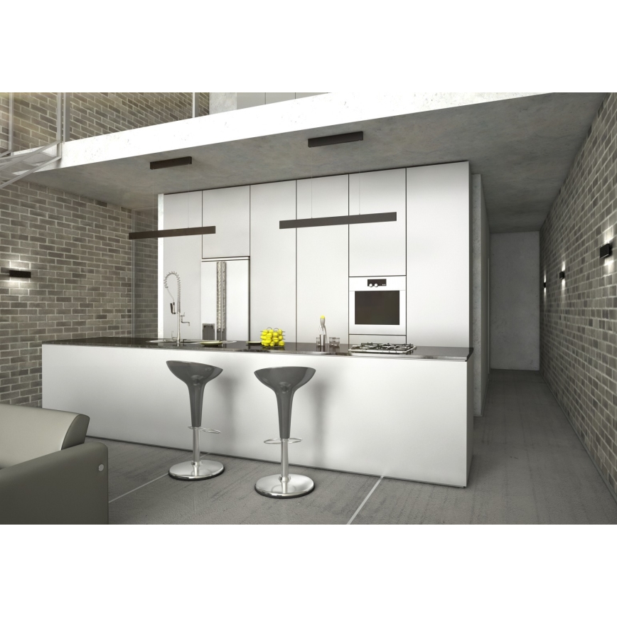 Immax NEO 07076L - Lampadario dimmerabile a LED su cavo nero LISTON LED/18W/230V Tuya + telecomando