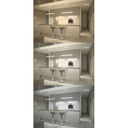 Immax NEO 07076L - Lampadario dimmerabile a LED su cavo nero LISTON LED/18W/230V Tuya + telecomando
