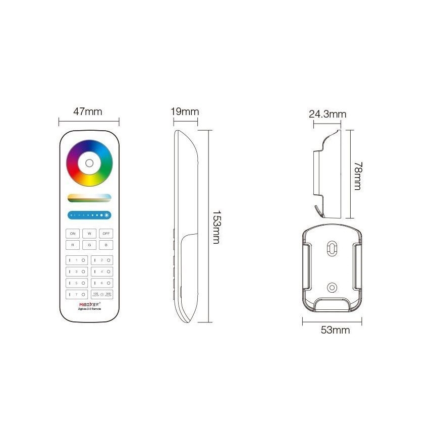 Immax NEO 07087-3 - Telecomando universale RGB+CCT MiBOXER Tuya
