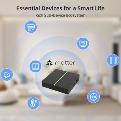 Immax NEO 07117-5 - Bridge MATTER intelligente Zigbee 3.0 230 V compatibile con Tuya, Wi-Fi