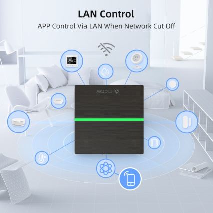 Immax NEO 07117-5 - Bridge MATTER intelligente Zigbee 3.0 230 V compatibile con Tuya, Wi-Fi