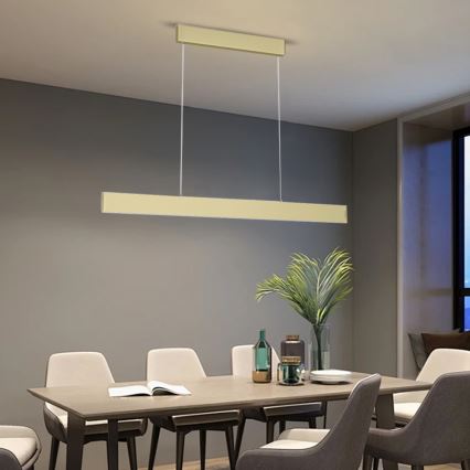 Immax Neo 07128L - Lampadario su filo LED LISTON LED/18W/230V ZigBee + TC dorato Tuya