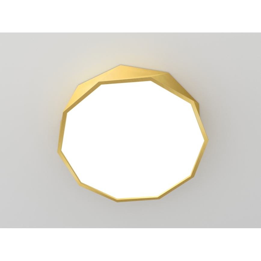 Immax NEO 07132-G60- Plafoniera LED SMART dimmerabile DIAMANTE LED/43W/230V dorata 60 cm + TC Tuya ZigBee