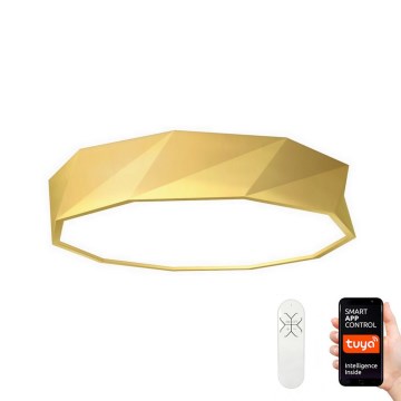 Immax NEO 07132-G60- Plafoniera LED SMART dimmerabile DIAMANTE LED/43W/230V dorata 60 cm + TC Tuya ZigBee