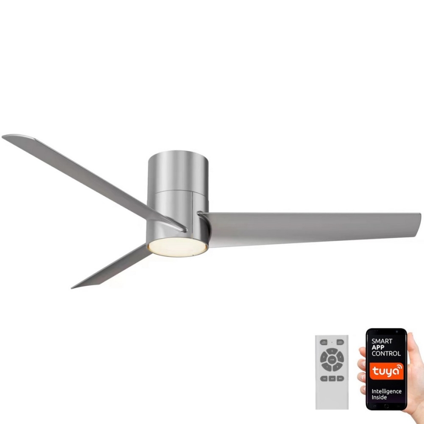 Immax NEO 07135-S - Plafoniera LED FRESH LED/18W/230V Wi-Fi Tuya cromo opaco + telecomando