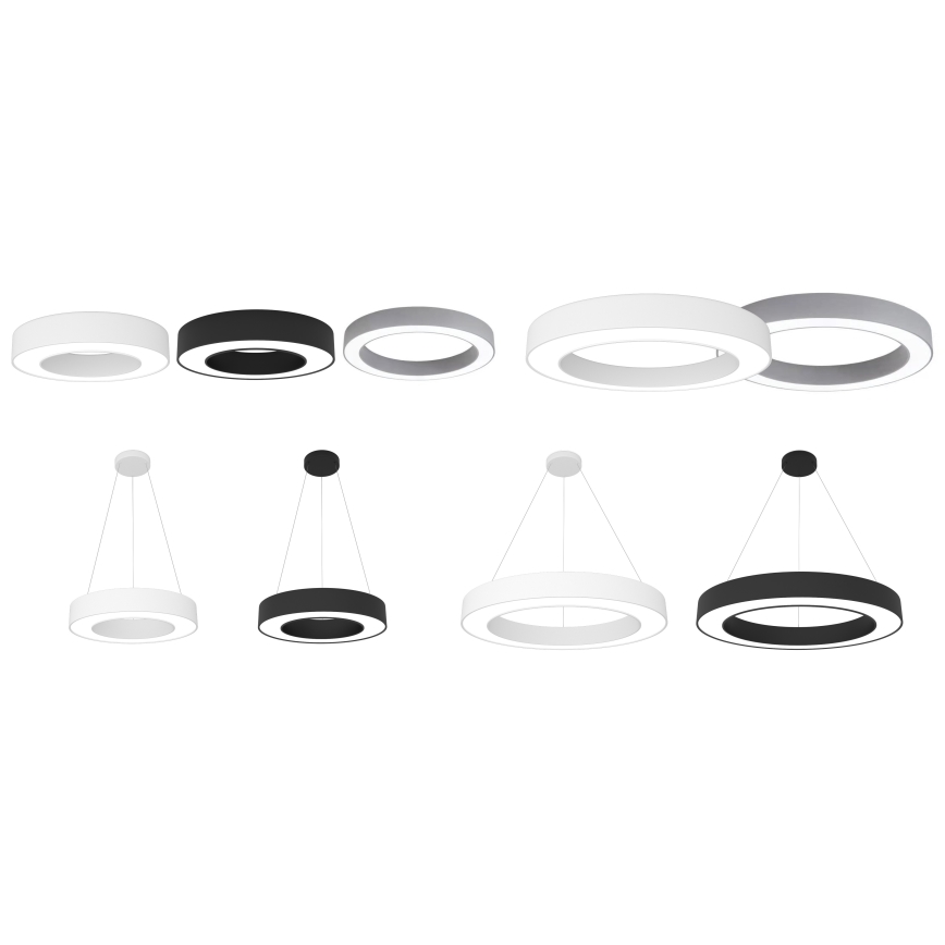 Immax NEO 07144-GR60 - Luce LED dimmerabile PASTEL LED/52W/230V grigia + Telecomando