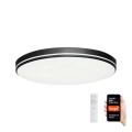 Immax NEO 07148-B40 - Lampada da soffitto dimmerabile a LED NEO LITE AREAS LED/24W/230V Tuya Wi-Fi nero + telecomando