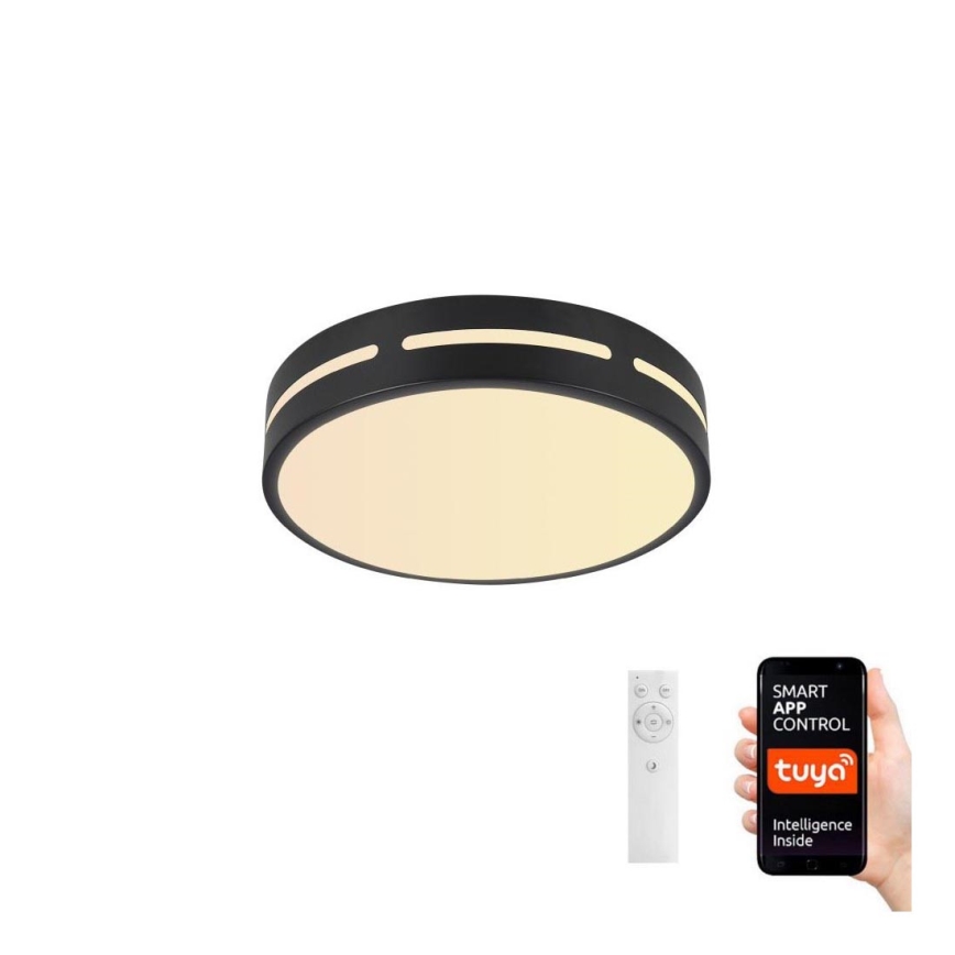 Immax NEO 07152-B40 - Plafoniera LED dimmerabile NEO LITE PERFECTO LED/24W/230V Wi-Fi Tuya nero + telecomando