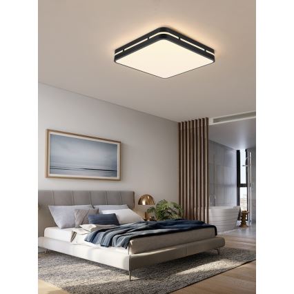 Immax NEO 07154-B30 - Lampada da soffitto dimmerabile a LED NEO LITE PERFECTO LED/24W/230V Wi-Fi Tuya nero + telecomando
