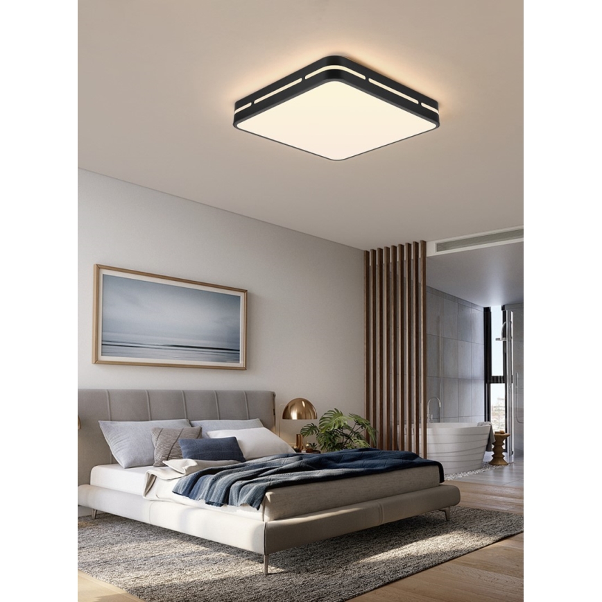 Immax NEO 07154-B30 - Lampada da soffitto dimmerabile a LED NEO LITE PERFECTO LED/24W/230V Wi-Fi Tuya nero + telecomando