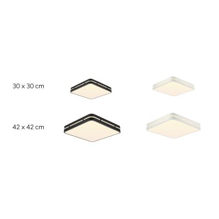 Immax NEO 07154-B30 - Lampada da soffitto dimmerabile a LED NEO LITE PERFECTO LED/24W/230V Wi-Fi Tuya nero + telecomando